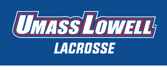 UMass Lowell Lacrosse wordmark, color on blue variant, cell 194