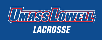 UMass Lowell Lacrosse wordmark, color on blue variant, cell 196