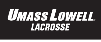 UMass Lowell Lacrosse wordmark, white on black variant, cell 204