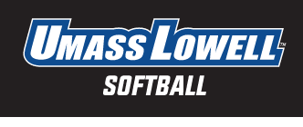 UMass Lowell Softball wordmark, color on black variant, cell 222