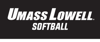UMass Lowell Softball wordmark, white on black variant, cell 228