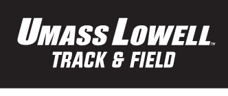 UMass Lowell Track & Field wordmark, white on black variant, cell 240