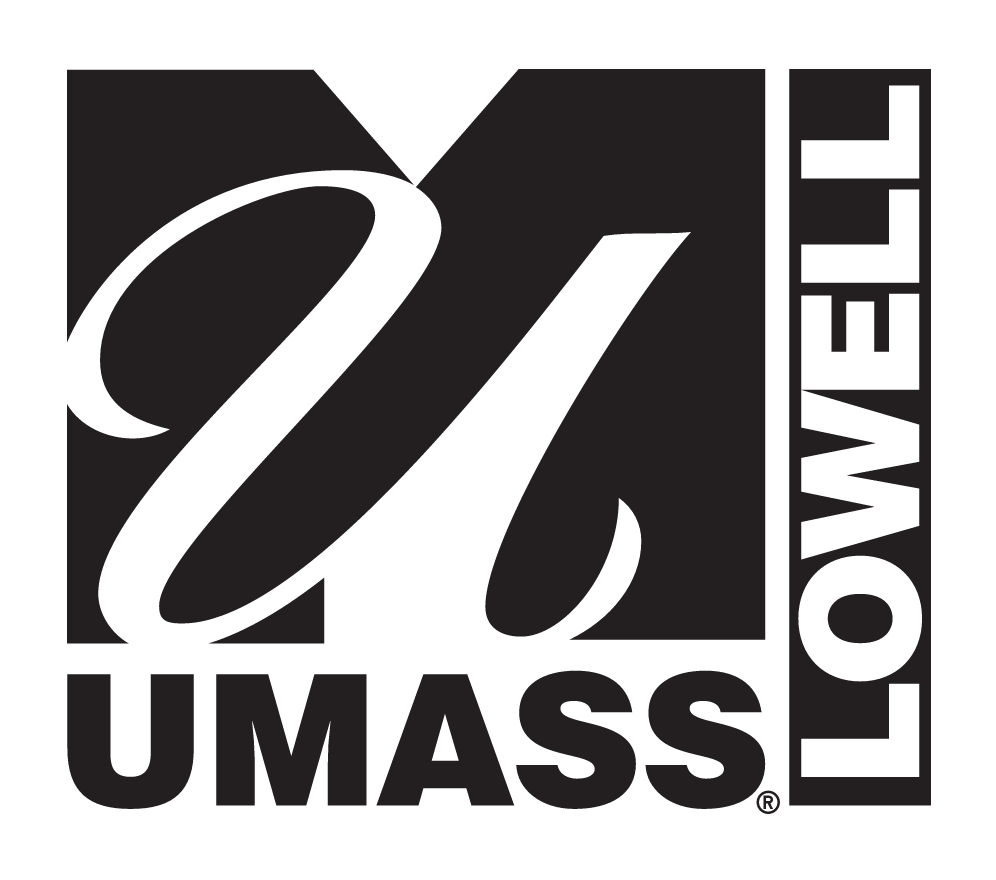 UMass Lowell M logo, black and white variant, cell 6
