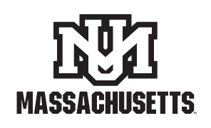 UMass Minutemen logo, black and white variant, cell 17