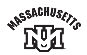 UMass Minutemen logo, black and white variant, cell 33