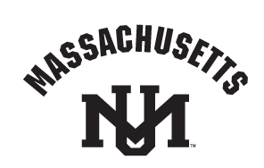 UMass Minutemen logo, black and white variant, cell 37