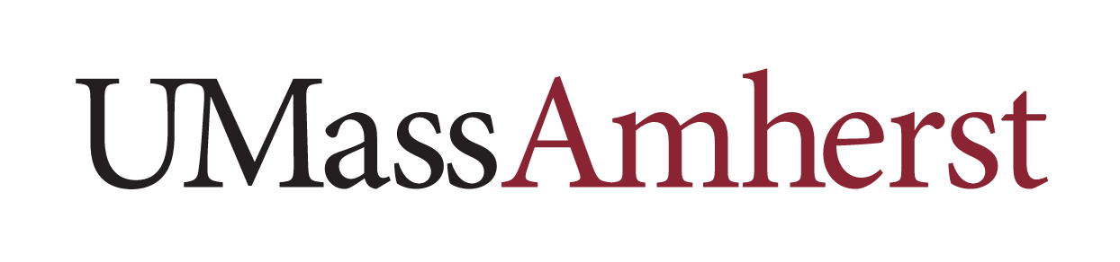 UMass Amherst wordmark, black and maroon variant, cell 1