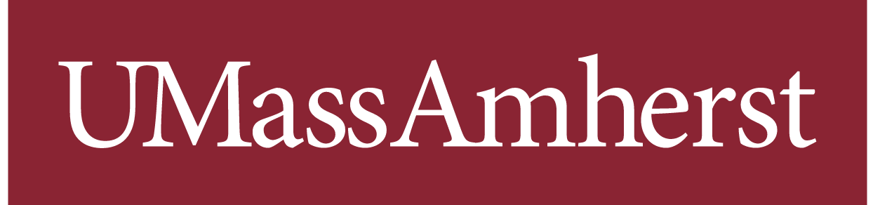 UMass Amherst wordmark, white variant, cell 2