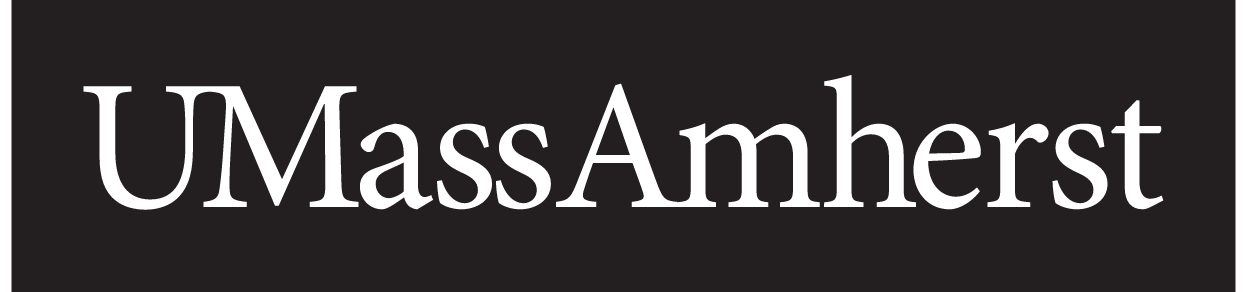 UMass Amherst wordmark, white variant, cell 4