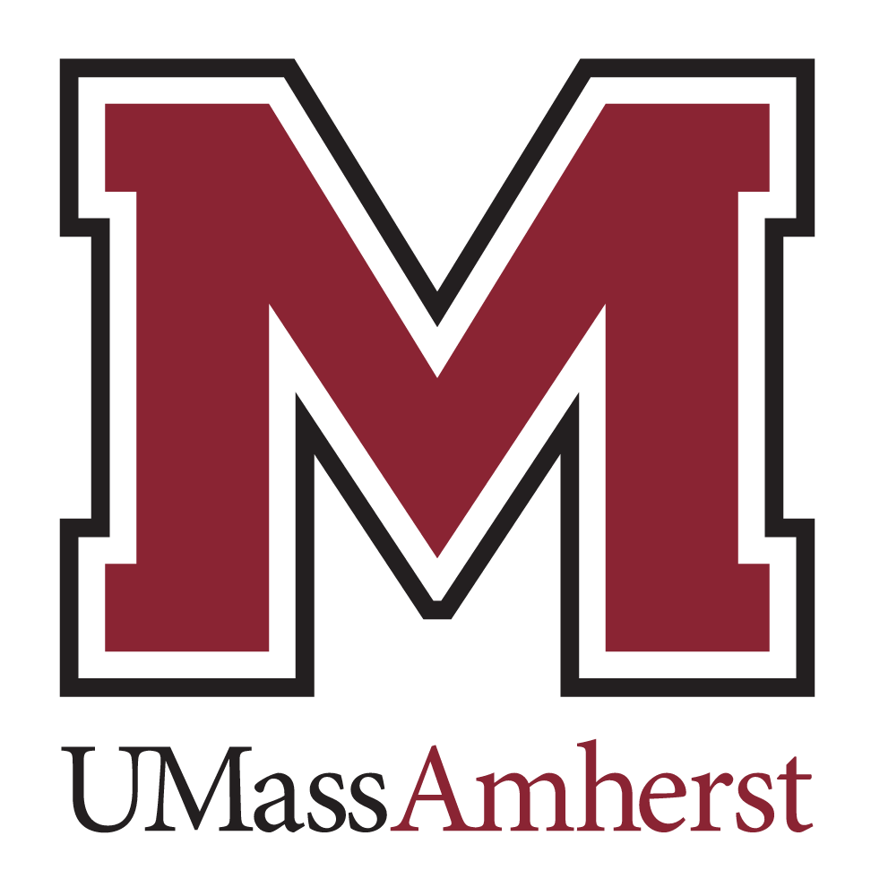UMass Amherst primary logo, maroon and black variant, cell 1