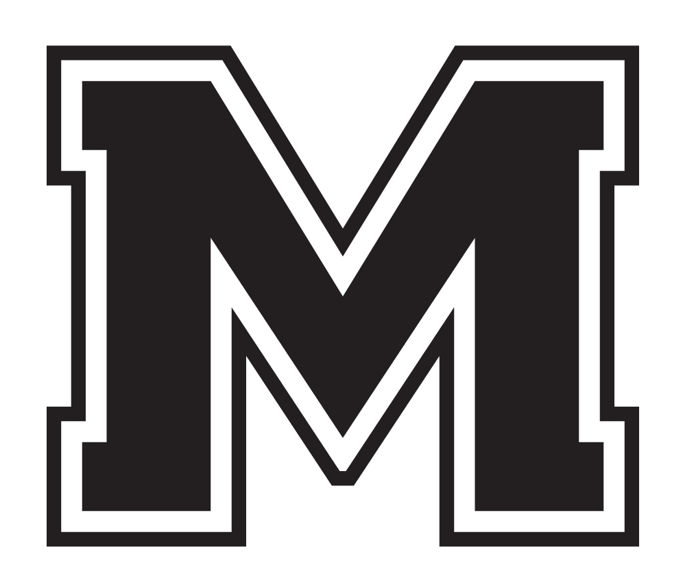 M lettermark, black with white and black outline variant, cell 3