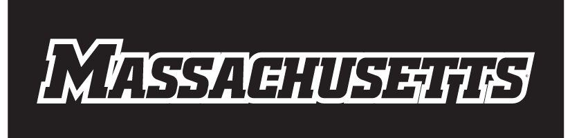 MASSACHUSETTS wordmark, white with black outline variant, cell 14