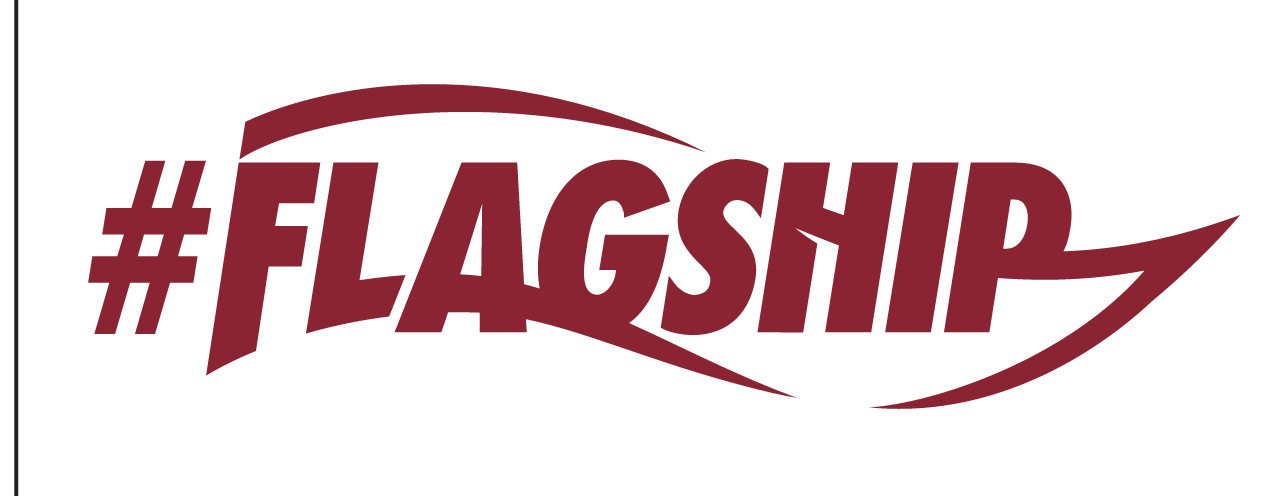#FLAGSHIP wordmark, maroon variant, cell 1