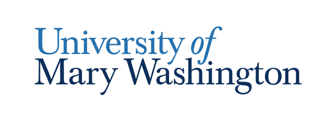 University of Mary Washington wordmark, primary, blue variant, cell 1