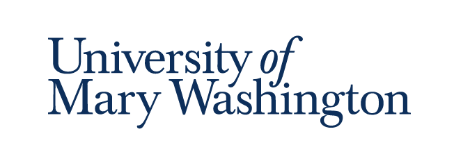 University of Mary Washington wordmark, primary, blue/black variant, cell 2