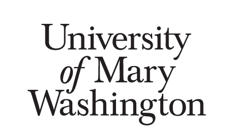 University of Mary Washington wordmark, stacked, black variant, cell 9