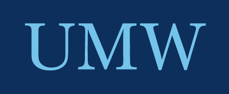 UMW monogram, light blue on navy variant, cell 21