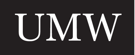 UMW monogram, white on black variant, cell 23