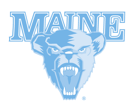 Maine Black Bears primary logo, light blue monochrome variant, cell 3