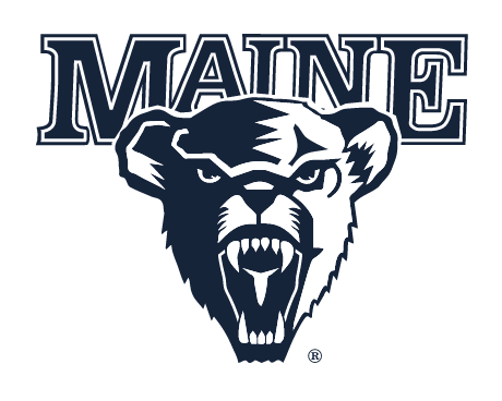Maine Black Bears primary logo, dark blue monochrome variant, cell 6