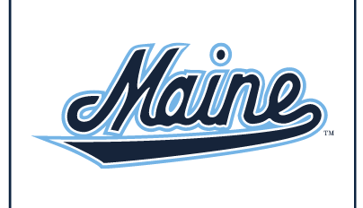 Maine Script, light blue with navy outline variant, cell 18