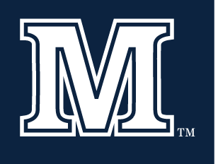 'M' Wordmark, white with light blue outline variant, cell 24