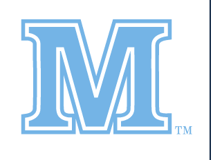 'M' Wordmark, light blue with white outline variant, cell 25