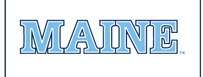 MAINE Wordmark, light blue with navy outline variant, cell 29