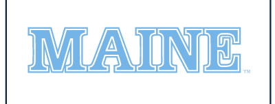 MAINE Wordmark, light blue with white outline variant, cell 31