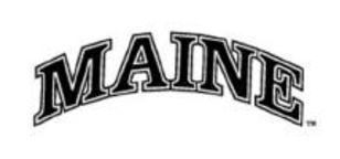 MAINE wordmark, black arched variant