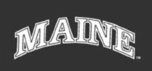 MAINE wordmark, white arched variant