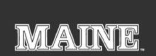 MAINE wordmark, white straight variant