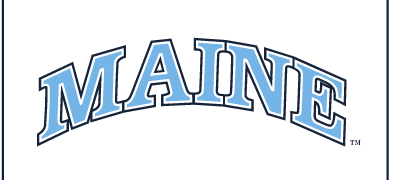 MAINE Arched Wordmark, light blue with navy outline variant, cell 34