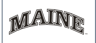 MAINE Arched Wordmark, black with white outline variant, cell 37