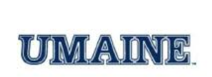 UMAINE wordmark, dark blue straight variant