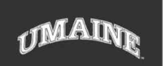 UMAINE wordmark, white arched variant