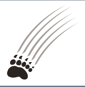 bear paw with scratch marks, black variant, cell 55