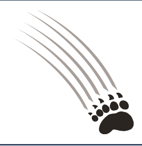 bear paw with scratch marks, black variant, cell 56