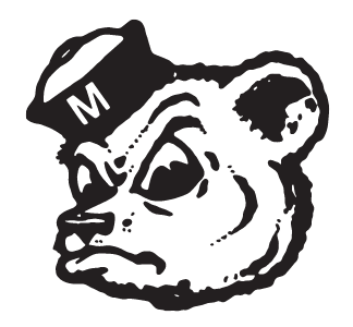 legacy bear head, black and white variant, cell 58
