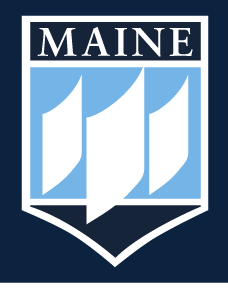 university logo secondary shield, full color on dark background variant, cell 64