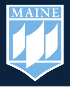 university logo secondary shield, full color on dark background variant, cell 65