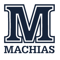 M Machias lettermark, black on white variant, cell 86