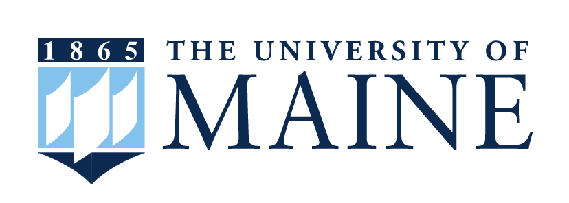 The University of Maine logo, 2 colors: PMS 289 and PMS 292 variant