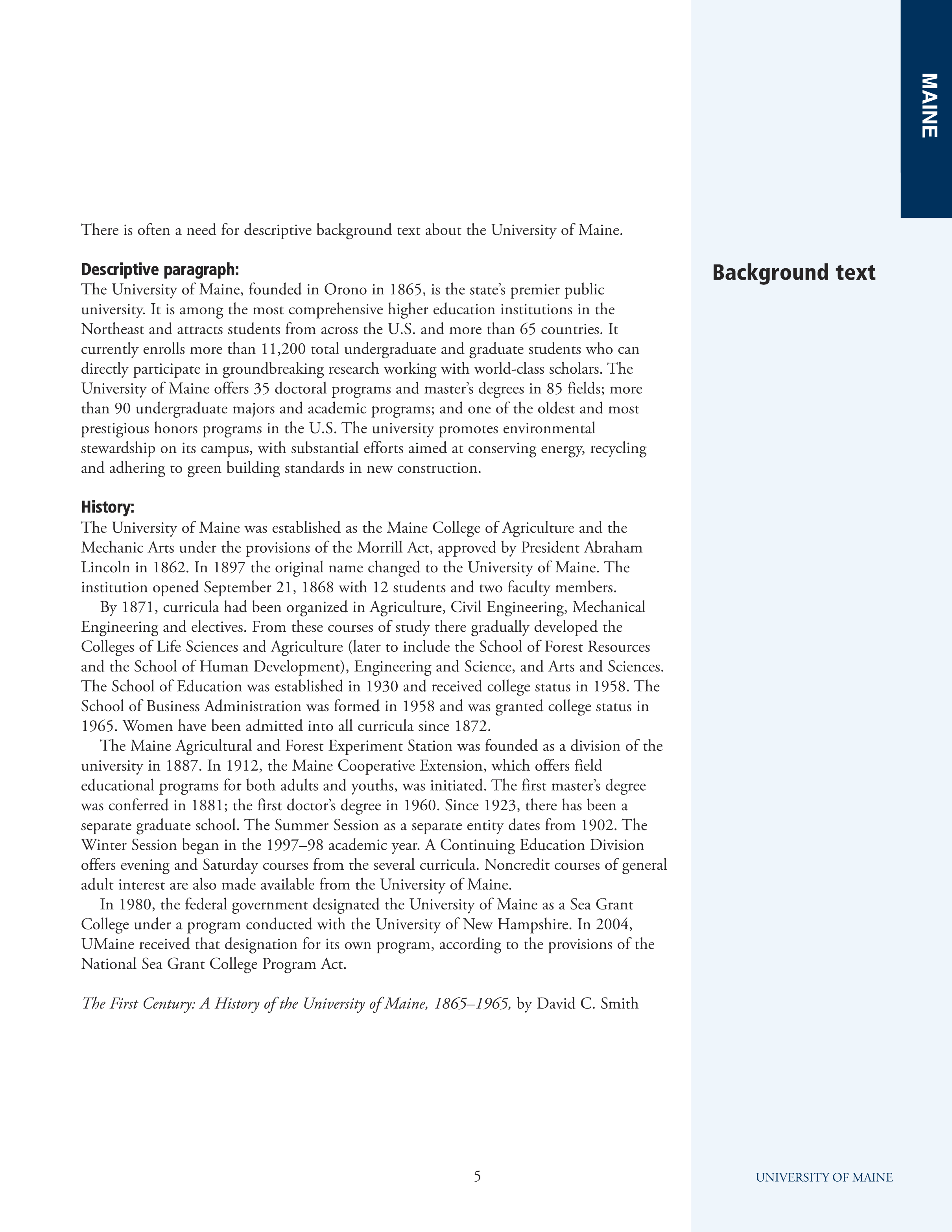 Full Page Guideline Sheet, Standard variant