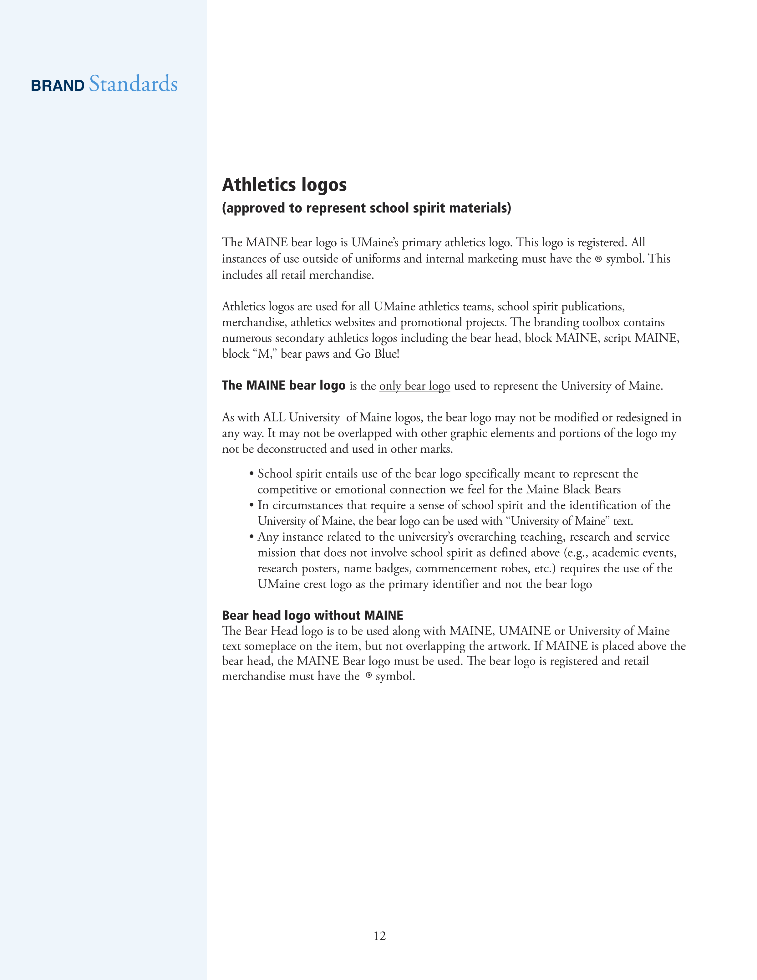 Full Page Guideline Sheet, Standard variant