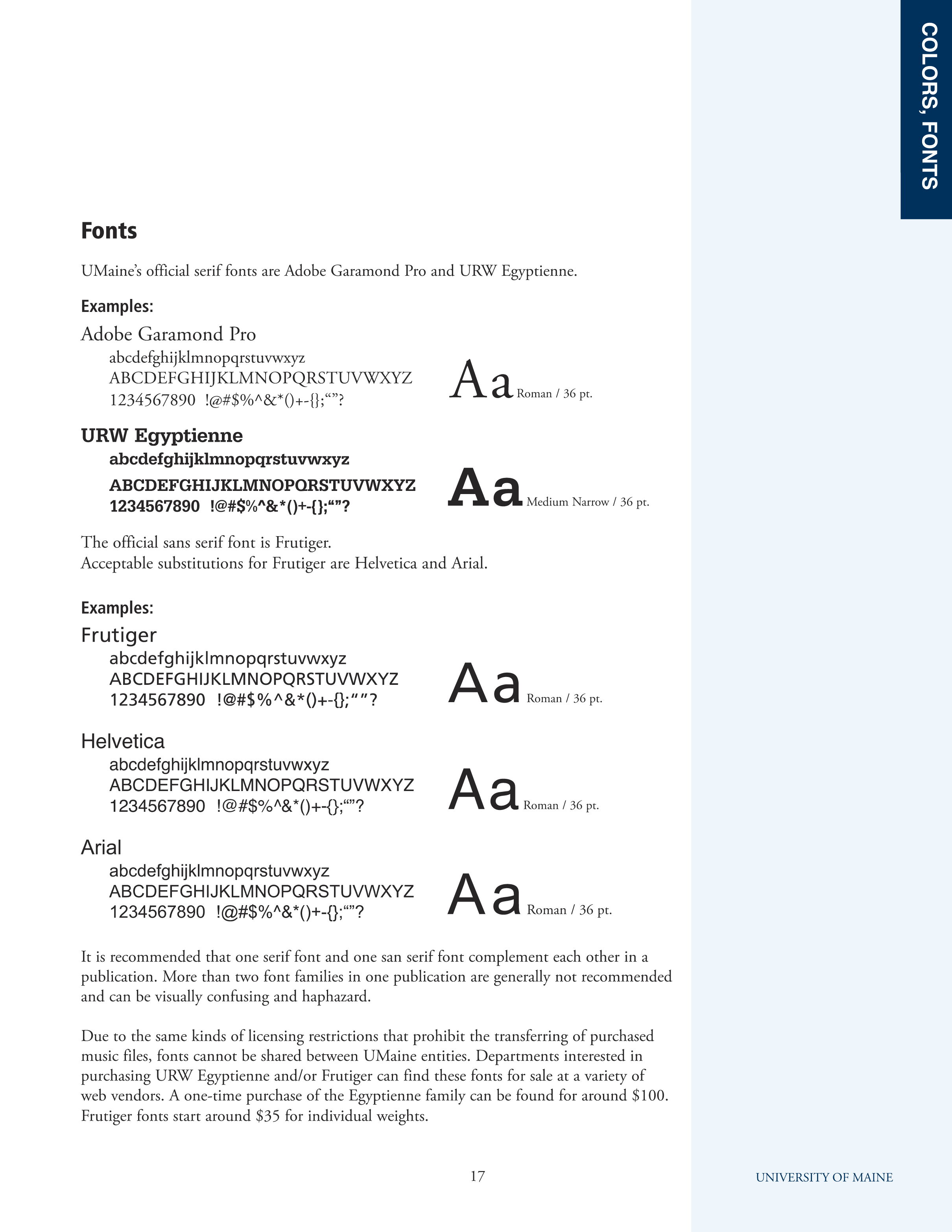 Full Page Guideline Sheet, Standard variant