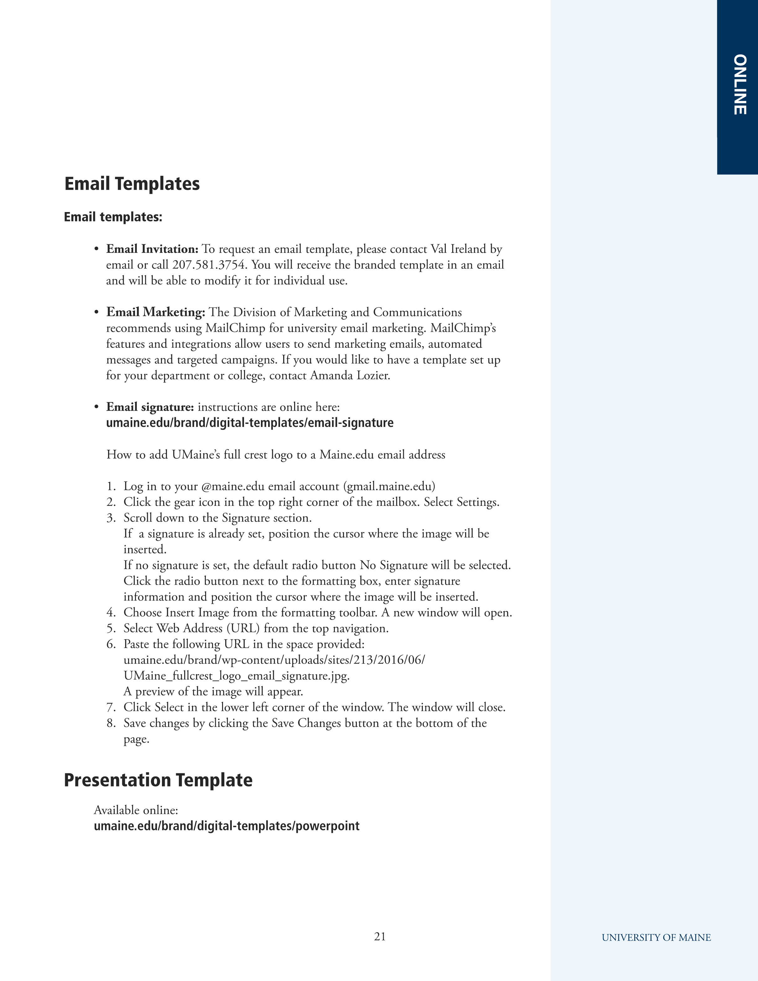 Full Page Guideline Sheet, Standard variant