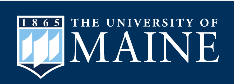 UMaine crest logo, 2-color outlined variant