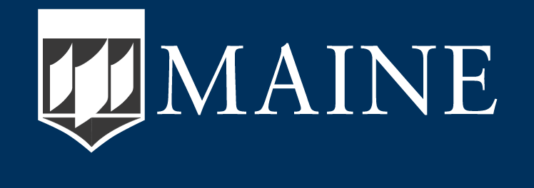 UMaine crest logo, 1-color outlined variant