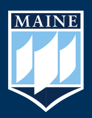MAINE crest logo, 2-color outlined variant